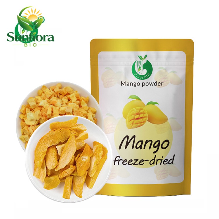 Sunflora Supply Natural Freeze Dried Mango in Powder and Chips